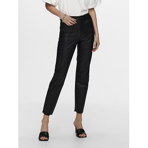 ONLY EMILY HW ST ANK FAUX LEATHER PNT NOOS<br>Noir L.30