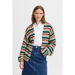 B YOUNG BYONERO STRIPED CARDIGA<br>Bordeaux multi