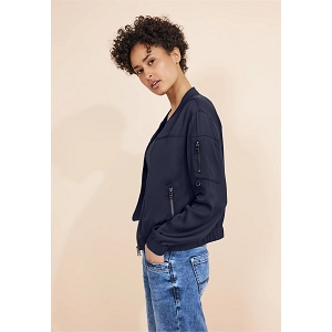  BLOUSON  SATIN_LOOSE FIT_ SET<br>Marine  
