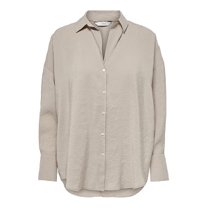 ONLY ZAZIMA LS LOOSE SHIRT WVN<br>Beige clair