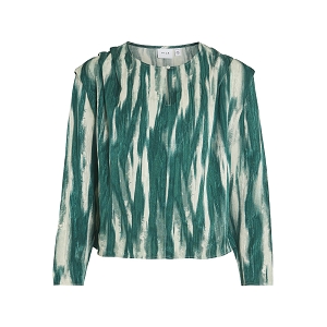 VILA VIEXINA ONECK LS TOP<br>Vert beige
