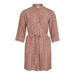 VILA VIANDRIN RENA 34 SLEEVE SHORT DRESSC30<br>Rose clair