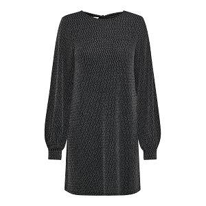 ONLY CAROL LS GLITTER BOW DRESS JRS<br>Noir argent