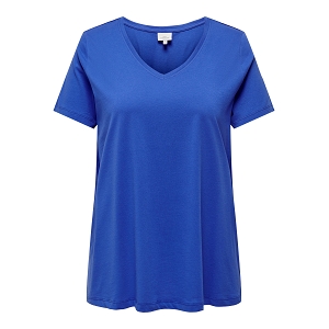 ONLY CARMAKOMA CARBONNIE LIFE SS VNECK ASHAPE TEE<br>Bleu