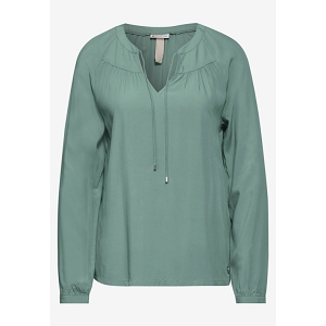 STREET ONE SOLID RAGLAN TUNICBLOUSE W GATHERING DETAIL<br>Vert clair