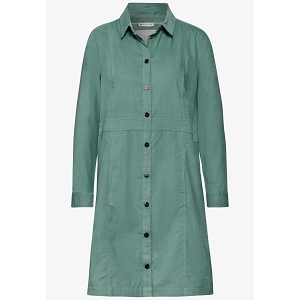 STREET ONE BUTTON THROUGH CORDUROY DRESS_MODERATE<br>Vert clair Velours