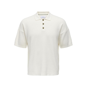 ONLY AND SONS ONSGRIFFIN DS 9 STRUC BTN POLO KNIT NOOS<br>Beige