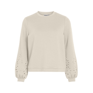  VISIFFEN EMB ONECK LS TOPR<br>Beige  