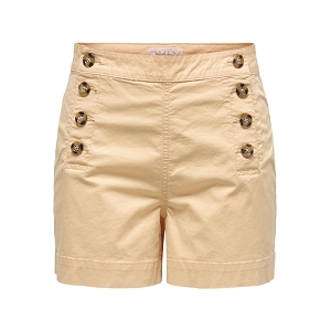 ONLY BIANA HW COTTON BUTTON SHORTS PNT CS<br>Pêche