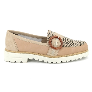 RIEKER 54864<br>Beige multi Cuir lisse