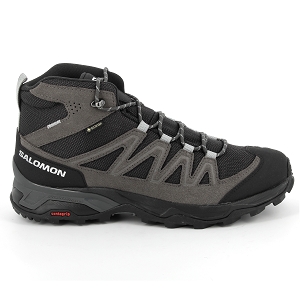 SALOMON X WARD LEATHER MID GTX<br>Gris noir Toile imperméable