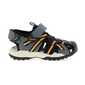 GEOX J BOREALIS GARÇON<br>Jean + orange Cuir synthétique