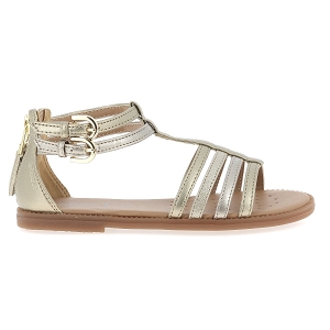 GEOX J SANDALE KARLY FILLE<br>Or Cuir lisse