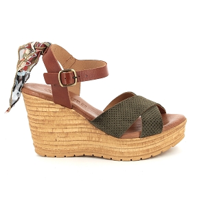 GOODSTEP 4163<br>Kaki marron Croute de cuir