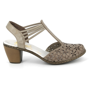 RIEKER 40966<br>Taupe Cuir synthétique
