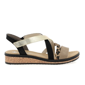 RIEKER V3663<br>Noir or Cuir synthétique
