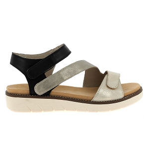 REMONTE D2050<br>Noir beige Cuir lisse