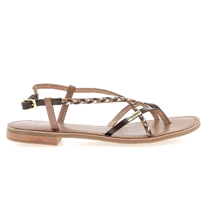 LES TROPEZIENNES MONATRES<br>Marron multi Cuir tressé