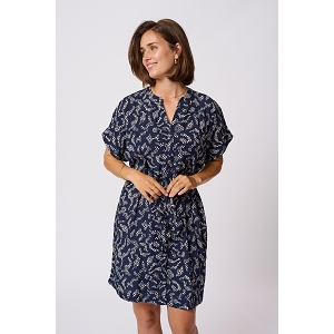 KAFFE DK COMPANY KABARTON SHIRT DRESS<br>Marine multi