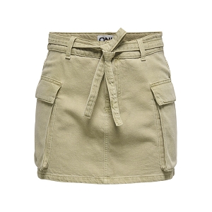 ONLY PRIME MW BELT CARGO SKIRT PNT<br>Beige