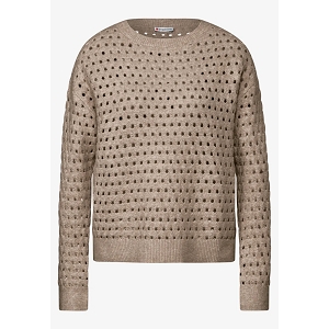  OPEN STRUCTURE SWEATER<br>Beige  