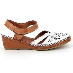 ALTEX MIRELLA<br>Blanc marron Cuir lisse