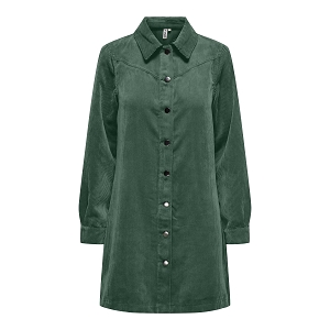 VIMERIT LS ONECK BUBBLE KNIT CARDIGAN TRACY LS ASHAPE CORD DRESS PNT:Vert/Velours/