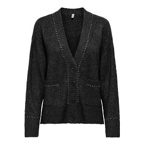 ONLY ELSIE LS STUDS CARDIGAN CC KNT<br>Noir