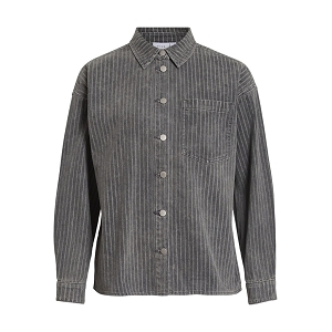  VIARIE LS DENIM SHIRT<br>Gris  Rayures