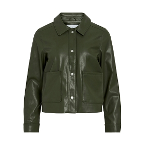 SHORT CORDUROY OVERSHIRT VIHELLIUM SHORT JACKET  NOOS:Kaki/Simili cuir/
