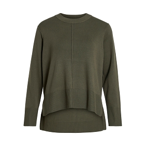 VILA VIOSTRIA ONECK LS KNIT TOPNOOS<br>Kaki