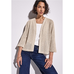  OPEN SUMMER KNIT JACKET<br>Beige  