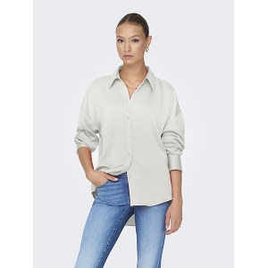 ONLY MARTA LS OVERSIZE SATIN SHIRT WVN<br>Beige clair