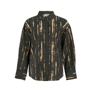 ROUGE EDIT ROUALININE PRINT LS SHIRT<br>Marron multi