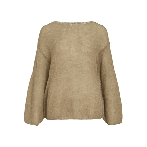 ROUGE EDIT ROUBANA LS OPEN ONECK KNIT<br>Camel