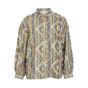 VILA VIPEFFA LS JACQUARD SHIRT<br>Violet jaune