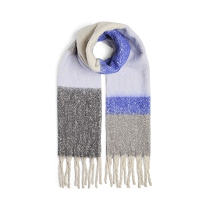 PIECES PCBEA LONG SCARF NOOS BC<br>Bleu marron Polyester