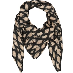 NEVADA SL VNECK FOIL COATED PULL KNT I50338:Noir beige//