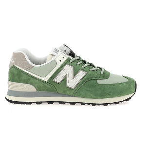 NEW BALANCE 574<br>Vert blanc Cuir synthétique