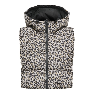  ONLTAMMY HOODED MOCK COLLAR CS OTW<br>Marron multi  Léopard