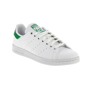 Le carre de la mode Adidas homme stan smith blanc vert cuir synthetique chaussures