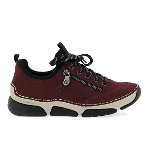 RIEKER 45973<br>Bordeaux noir Cuir synthétique