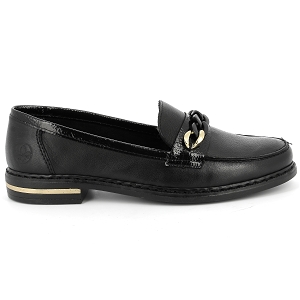 RIEKER 50664<br>Noir Cuir lisse