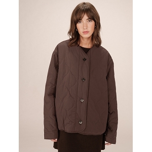 TEDDY JKT W. KNIT DETAILS SHANIA:Marron//