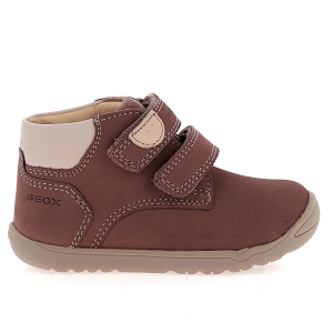 GEOX B MACCHIA GIRL<br>Rose Cuir lisse