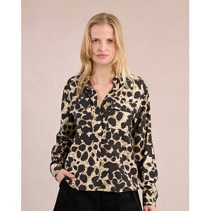 YASUSUMA LS SHIRT S. N262DN:Kaki noir//Imprimé