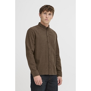 BLEND BHANDREAS SHIRT STRIPE<br>Marron