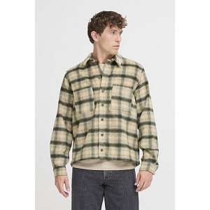  BHFAUST OVERSHIRT<br>Beige noir  Carreaux
