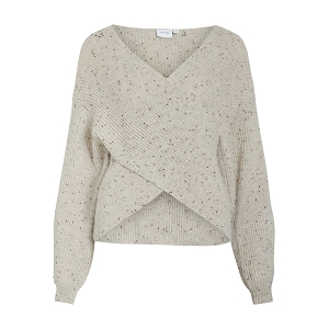  VIMILOU REV LS GLITTER KNIT TOP<br>Beige  Chiné