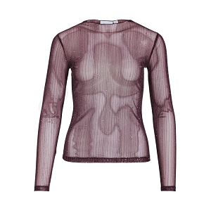 VILA VITURNO FUNNELNECK LS TOP<br>Bordeaux